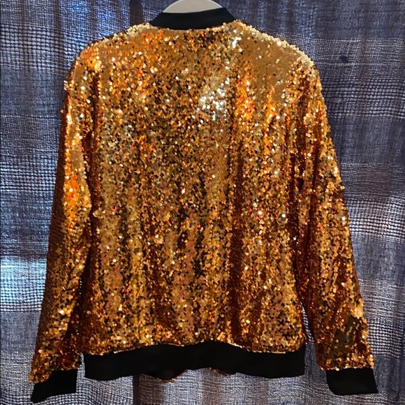 Gold sequin jacket - Picture 2 of 4